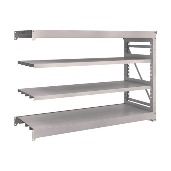 TRUSCO スチールラック M10型重量棚 1800X620XH1200 4段 連結 ネオグレー M10-4664B NG 1台(1個)（直送品）