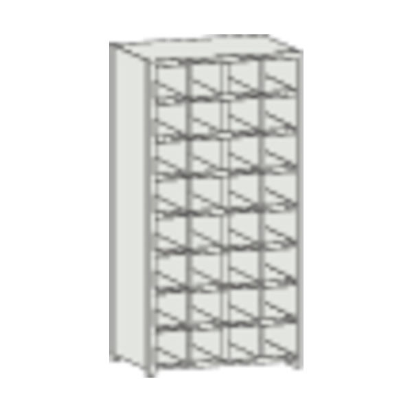 トラスコ中山 TRUSCO スチール製区分棚 KB型 コボレ止め付 889X264XH1802 4列8段 KB-4080 1台(1個)（直送品）