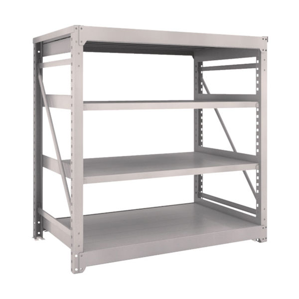 TRUSCO スチールラック M10型重量棚 1500X900XH1500 4段 単体 ネオグレー M10-5594 NG 1台(1個)（直送品）