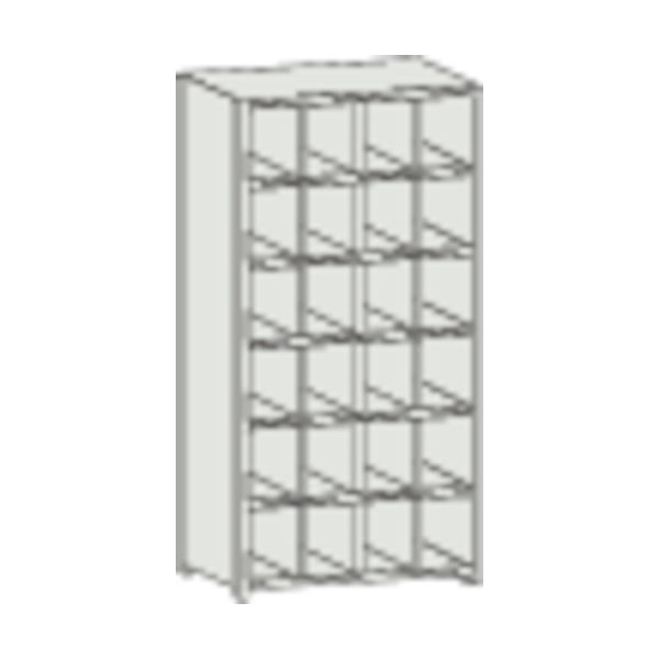 トラスコ中山 TRUSCO スチール製区分棚 KB型 コボレ止め付 889X264XH1802 4列6段 KB-4060 1台(1個)（直送品）