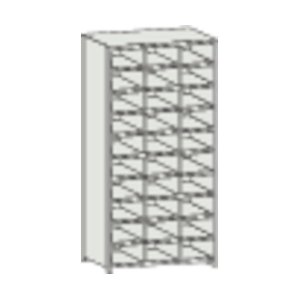 トラスコ中山 TRUSCO スチール製区分棚 KB型 コボレ止め付 W875×D250×H1800 3列10段 KB-3100 1台(1個)（直送品）