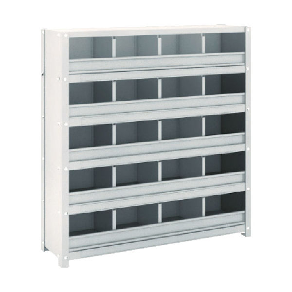 トラスコ中山 TRUSCO スチール製区分棚 KCーM型 前当り付 875X250XH925 4列5段 KC-4053M 1台(1個)（直送品）