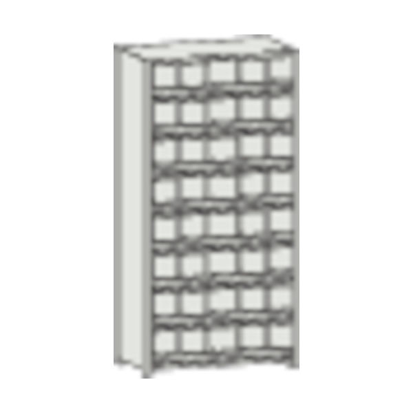 トラスコ中山 TRUSCO スチール製区分棚 KCーM型 前当り付 875X250XH1800 5列8段 KC-5080M 1台(1個)（直送品）