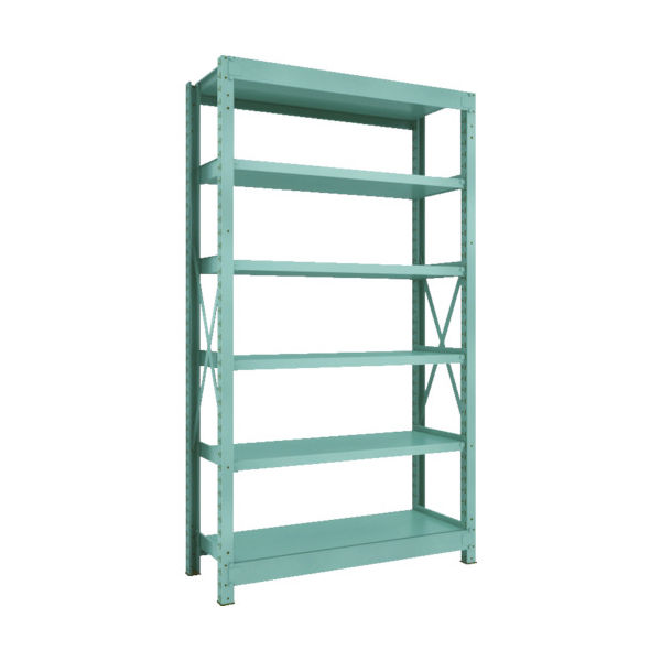 トラスコ中山 TRUSCO 中量ボルト式棚 R3型 W1200×D450×H2100 6段 単体 R3-7456 1台(1個)（直送品）