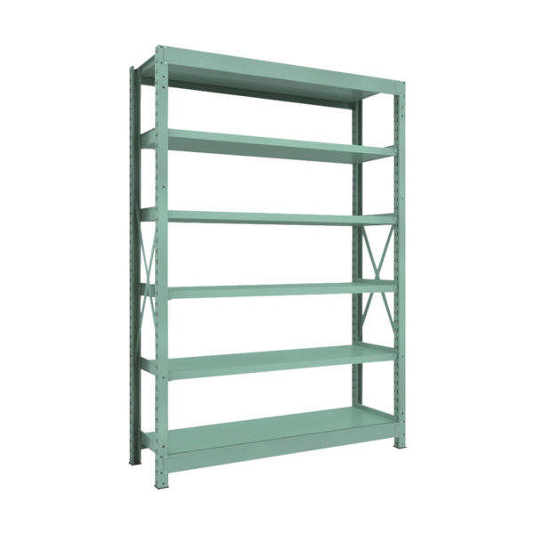 トラスコ中山 TRUSCO 中量ボルト式棚 R3型 W1500×D450×H2100 6段 単体 R3-7556 1台(1個)（直送品）