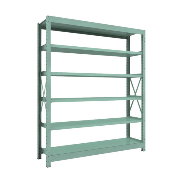 トラスコ中山 TRUSCO 中量ボルト式棚 R3型 W1800×D450×H2100 6段 単体 R3-7656 1台(1個)（直送品）
