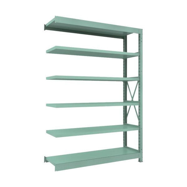 トラスコ中山 TRUSCO 中量ボルト式棚 R3型 W1500×D450×H2100 6段 連結 R3-7556B 1台(1個)（直送品）