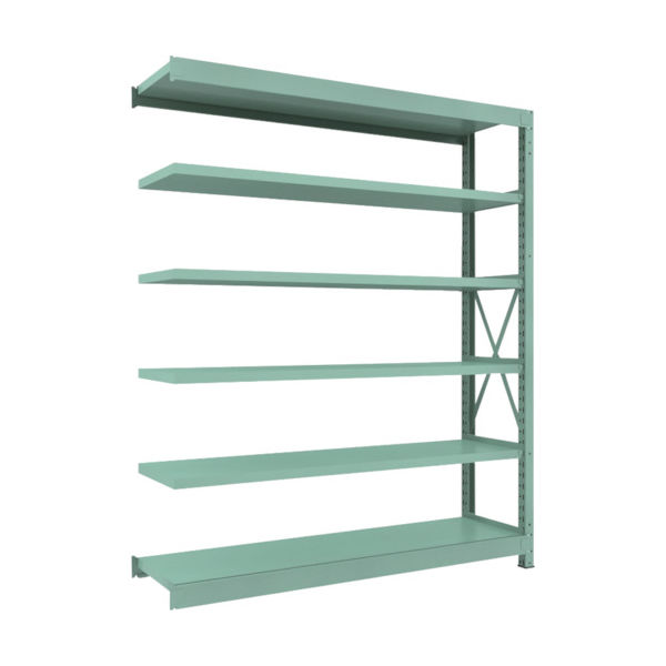 トラスコ中山 TRUSCO 中量ボルト式棚 R3型 W1800×D450×H2100 6段 連結 R3-7656B 1台(1個)（直送品）