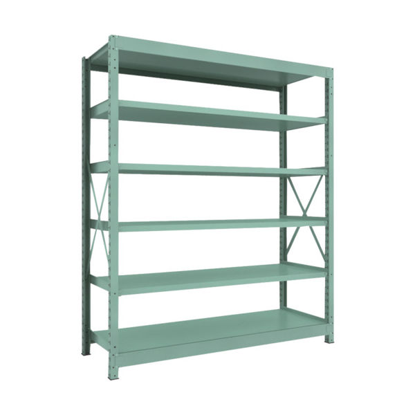 トラスコ中山 TRUSCO 中量ボルト式棚 R3型 W1800×D600×H2100 6段 単体 R3-7666 1台(1個)（直送品）