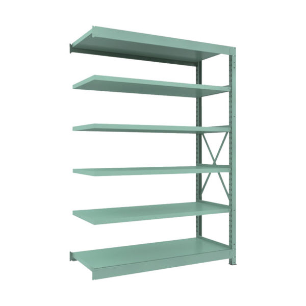 トラスコ中山 TRUSCO 中量ボルト式棚 R3型 W1500×D600×H2100 6段 連結 R3-7566B 1台(1個)（直送品）