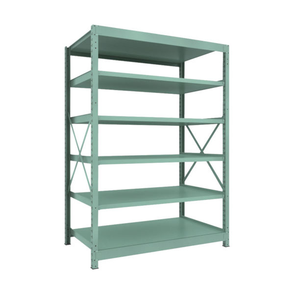 トラスコ中山 TRUSCO 中量ボルト式棚 R3型 W1500×D870×H2100 6段 単体 R3-7596 1台(1個)（直送品）