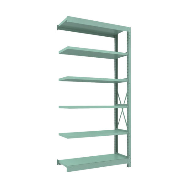 トラスコ中山 TRUSCO R3型中量棚 1200X450XH2400 6段 連結 R3-8456B 1台(1個) 504-8516（直送品）