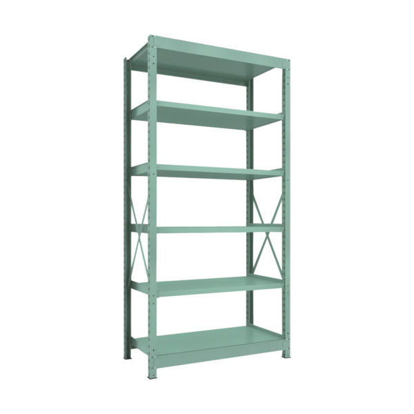 トラスコ中山 TRUSCO R3型中量棚 1200X600XH2400 6段 単体 R3-8466 1台(1個) 504-8575（直送品）