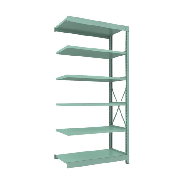 トラスコ中山 TRUSCO R3型中量棚 1200X600XH2400 6段 連結 R3-8466B 1台(1個) 504-8591（直送品）