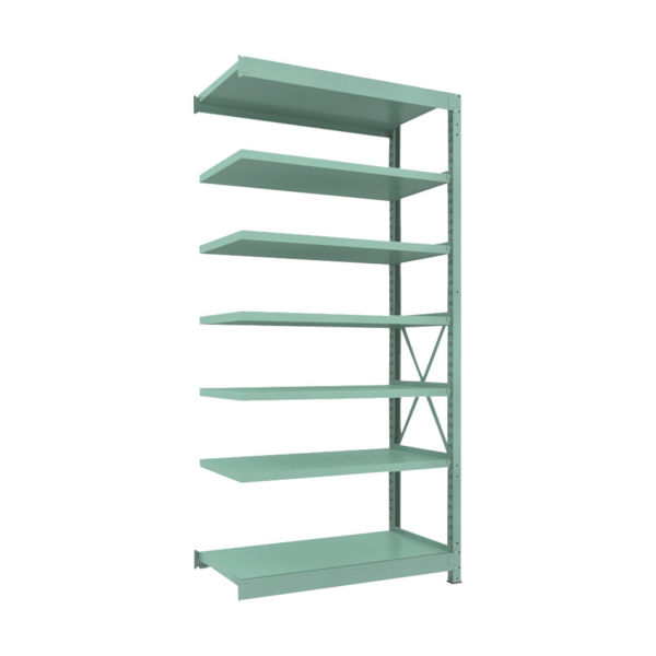 トラスコ中山 TRUSCO 中量ボルト式棚 R3型 W1200×D600×H2400 7段 連結 R3-8467B 1台(1個)（直送品）