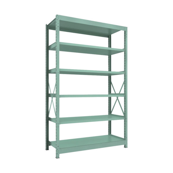 トラスコ中山 TRUSCO R3型中量棚 1500X600XH2400 6段 単体 R3-8566 1台(1個) 504-8893（直送品）