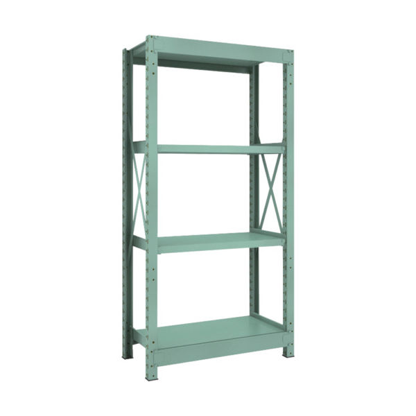 トラスコ中山 TRUSCO R3型中量棚 900X450XH1800 4段 連結 R3-6354B 1台(1個) 505-1461（直送品）