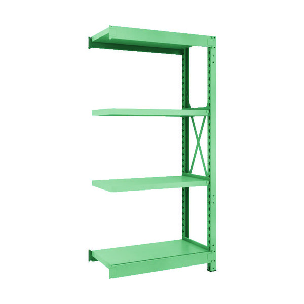 トラスコ中山 TRUSCO R3型中量棚 1200X450XH1800 4段 連結 R3-6454B 1台(1個) 505-1479（直送品）