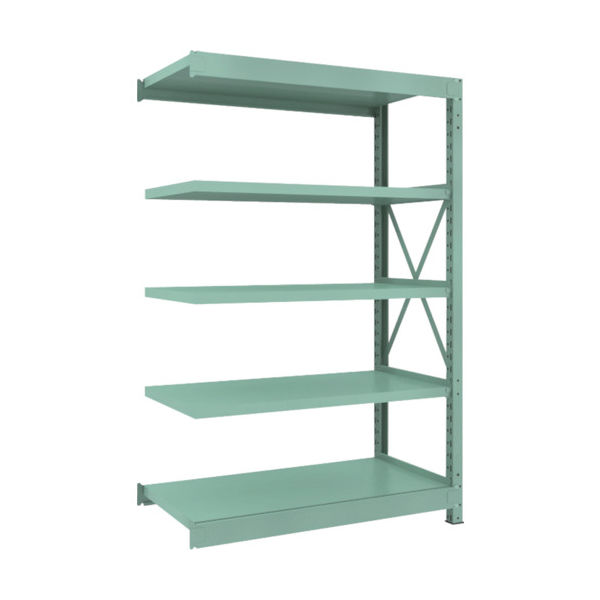 トラスコ中山 TRUSCO 中量ボルト式棚 R3型 W1200×D600×H1800 5段 連結 R3-6465B 1台(1個)（直送品）
