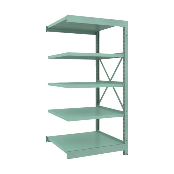トラスコ中山 TRUSCO 中量ボルト式棚 R3型 W900×D870×H1800 5段 連結 R3-6395B 1台(1個)（直送品）