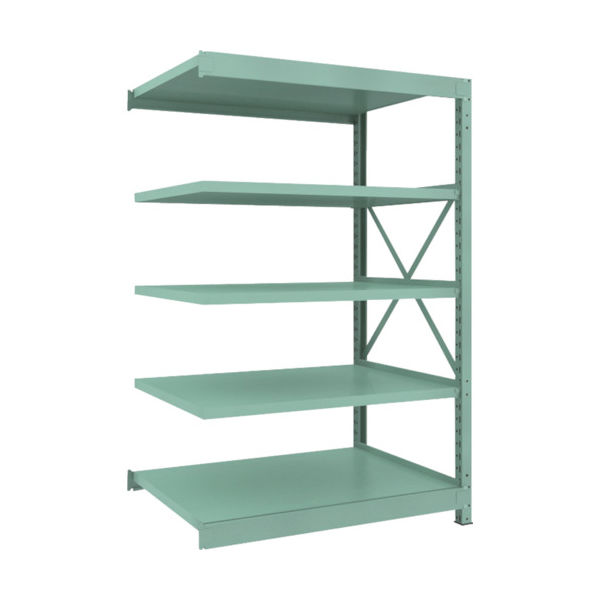 トラスコ中山 TRUSCO 中量ボルト式棚 R3型 W1200×D870×H1800 5段 連結 R3-6495B 1台(1個)（直送品）