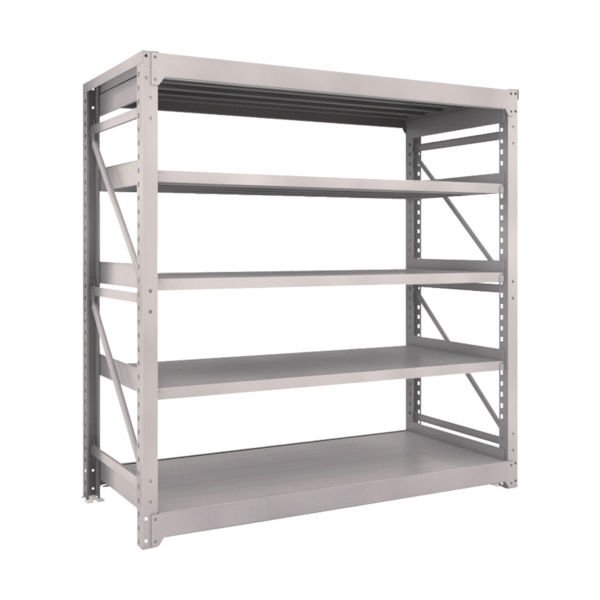 TRUSCO スチール製重量ボルト式棚 M10型 W1800×D760×H1815 5段 単体 ネオグレー M10-6675 NG（直送品）