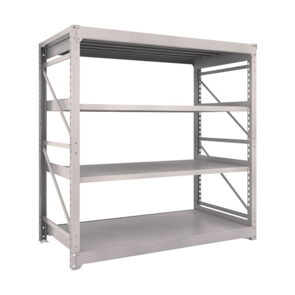 TRUSCO スチールラック M10型重量棚 1800X900XH1800 4段 単体 ネオグレー M10-6694 NG 1台(1個)（直送品）