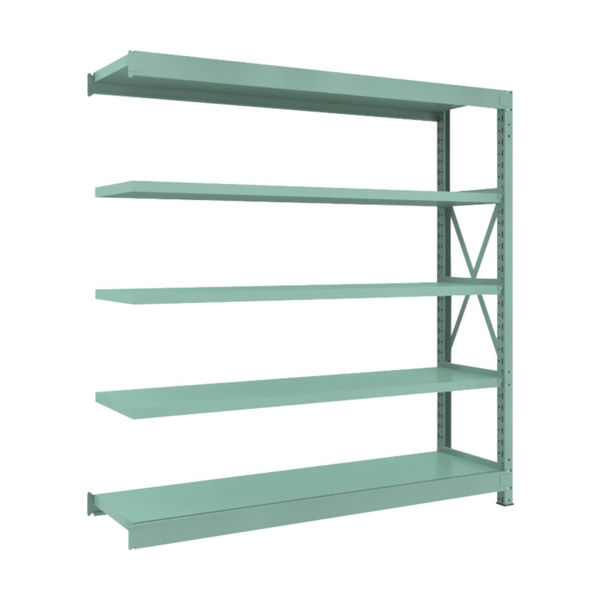 トラスコ中山 TRUSCO 中量ボルト式棚 R3型 W1800×D450×H1800 5段 連結 R3-6655B 1台(1個)（直送品）