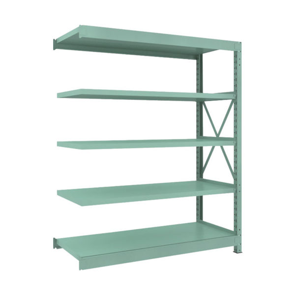 トラスコ中山 TRUSCO 中量ボルト式棚 R3型 W1500×D600×H1800 5段 連結 R3-6565B 1台(1個)（直送品）