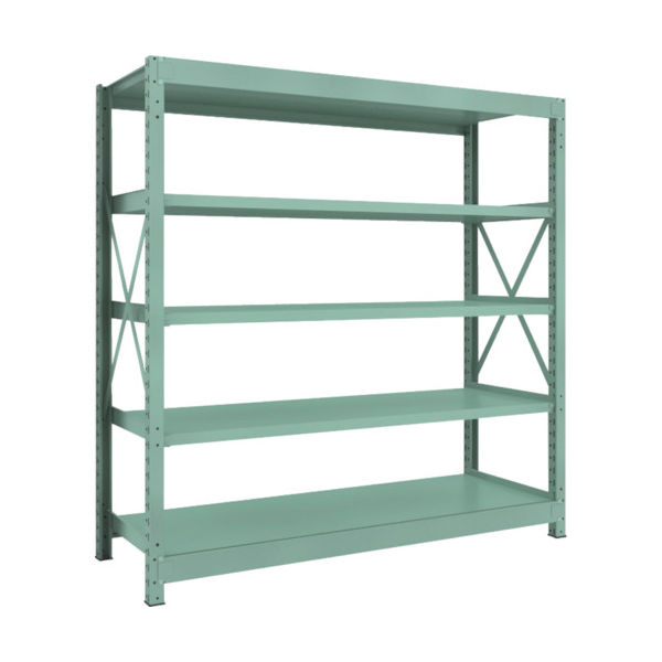 トラスコ中山 TRUSCO 中量ボルト式棚 R3型 W1800×D600×H1800 5段 単体 R3-6665 1台(1個)（直送品）