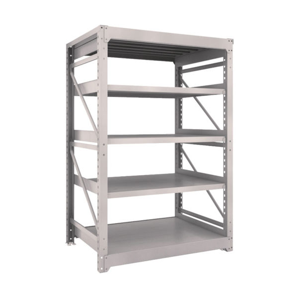 TRUSCO スチール製重量ボルト式棚 M10型 W1200×D900×H1815 5段 単体 ネオグレー M10-6495 NG（直送品）