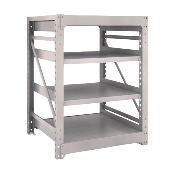 TRUSCO スチールラック M10型重量棚 900X900XH1200 4段 単体 ネオグレー M10-4394 NG 1台(1個)（直送品）