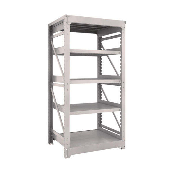TRUSCO スチール製重量ボルト式棚 M10型 W900×D760×H1815 5段 単体 ネオグレー M10-6375 NG（直送品）