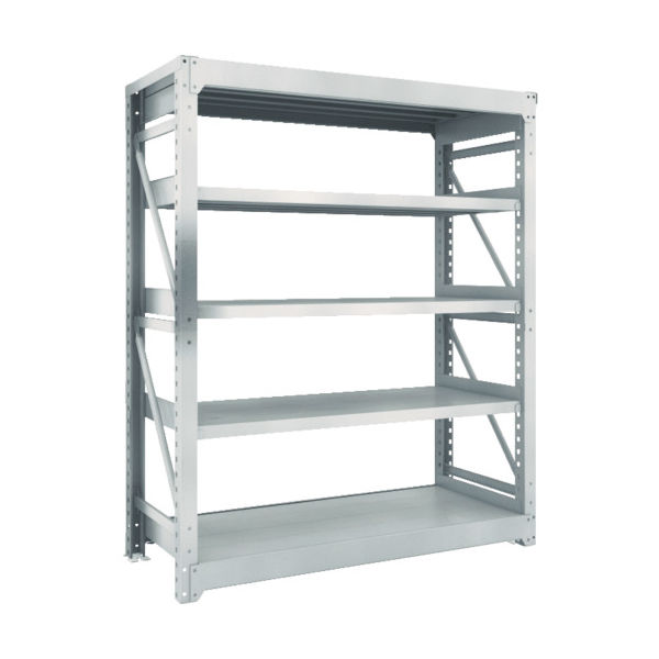 TRUSCO スチール製重量ボルト式棚 M10型 W1500×D620×H1815 5段 単体 ネオグレー M10-6565 NG（直送品）