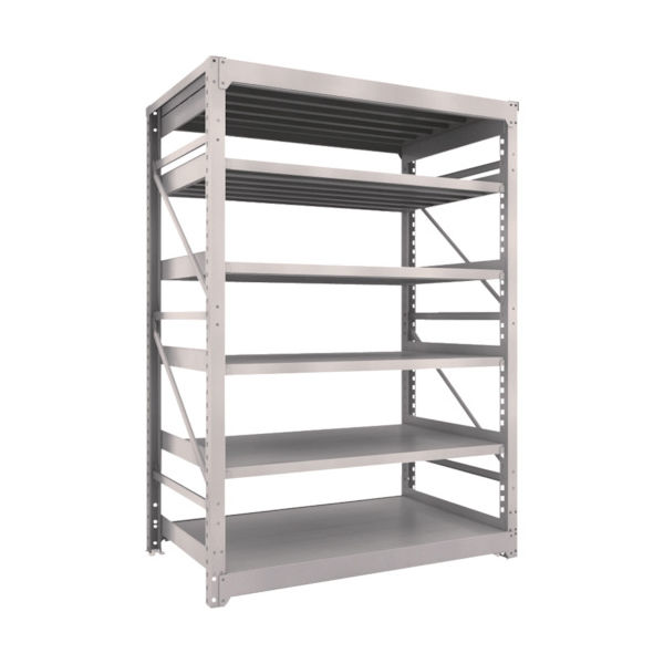 TRUSCO スチール製重量ボルト式棚 M10型 W1500×D900×H2115 6段 単体 ネオグレー M10-7596 NG（直送品）