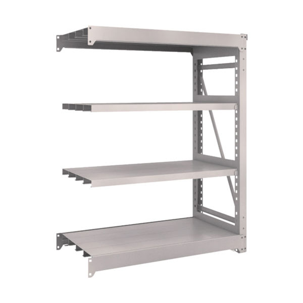 TRUSCO スチールラック M10型重量棚 1200X620XH1500 4段 連結 ネオグレー M10-5464B NG 1台(1個)（直送品）