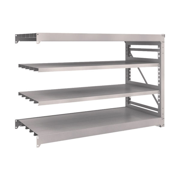 TRUSCO スチールラック M10型重量棚 1800X760XH1200 4段 連結 ネオグレー M10-4674B NG 1台(1個)（直送品）