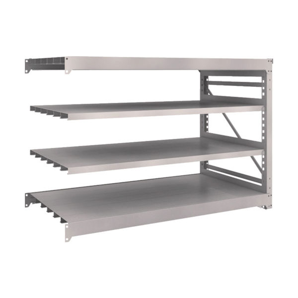 TRUSCO スチールラック M10型重量棚 1800X900XH1200 4段 連結 ネオグレー M10-4694B NG 1台(1個)（直送品）