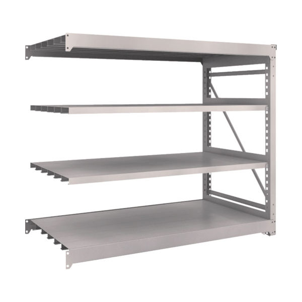 TRUSCO スチールラック M10型重量棚 1800X900XH1500 4段 連結 ネオグレー M10-5694B NG 1台(1個)（直送品）