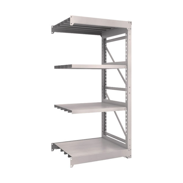 TRUSCO スチールラック M10型重量棚 900X760XH1800 4段 連結 ネオグレー M10-6374B NG 1台(1個)（直送品）