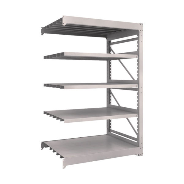 TRUSCO スチール製重量ボルト式棚 M10型 W1200×D900×H1815 5段 連結 ネオグレー M10-6495B NG（直送品）