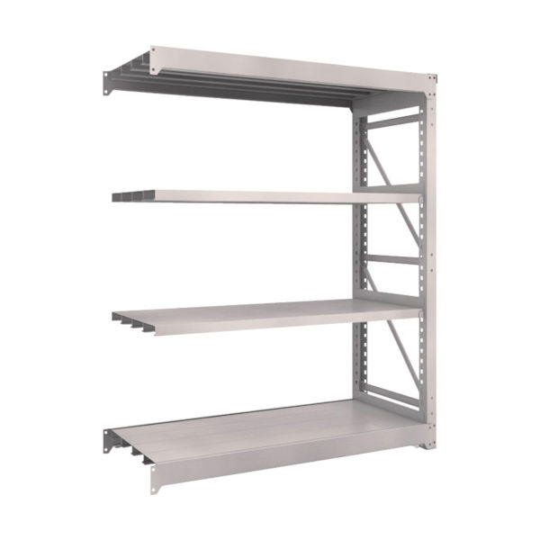 TRUSCO スチールラック M10型重量棚 1500X620XH1800 4段 連結 ネオグレー M10-6564B NG 1台(1個)（直送品）