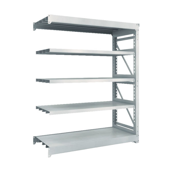 TRUSCO スチール製重量ボルト式棚 M10型 W1500×D620×H1815 5段 連結 ネオグレー M10-6565B NG（直送品）