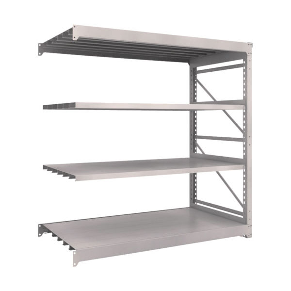 TRUSCO スチールラック M10型重量棚 1800X900XH1800 4段 連結 ネオグレー M10-6694B NG 1台(1個)（直送品）