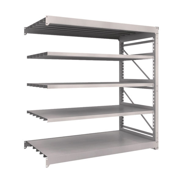 TRUSCO スチール製重量ボルト式棚 M10型 W1800×D900×H1815 5段 連結 ネオグレー M10-6695B NG（直送品）