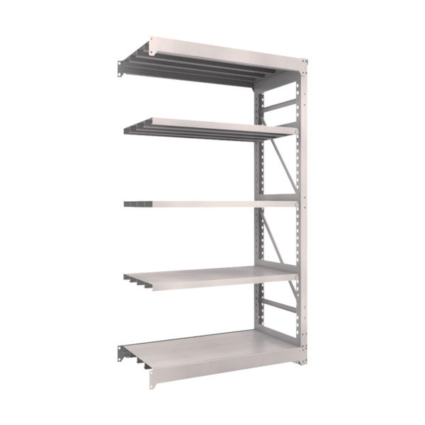 TRUSCO スチールラック M10型重量棚 1200X620XH2100 5段 連結 ネオグレー M10-7465B NG 1台(1個)（直送品）