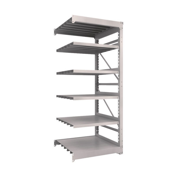 TRUSCO スチール製重量ボルト式棚 M10型 W900×D900×H2115 6段 連結 ネオグレー M10-7396B NG（直送品）