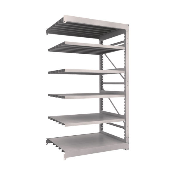 TRUSCO スチール製重量ボルト式棚 M10型 W1200×D900×H2115 6段 連結 ネオグレー M10-7496B NG（直送品）