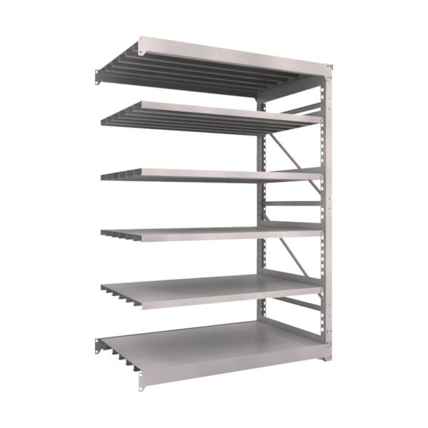 TRUSCO スチール製重量ボルト式棚 M10型 W1500×D900×H2115 6段 連結 ネオグレー M10-7596B NG（直送品）