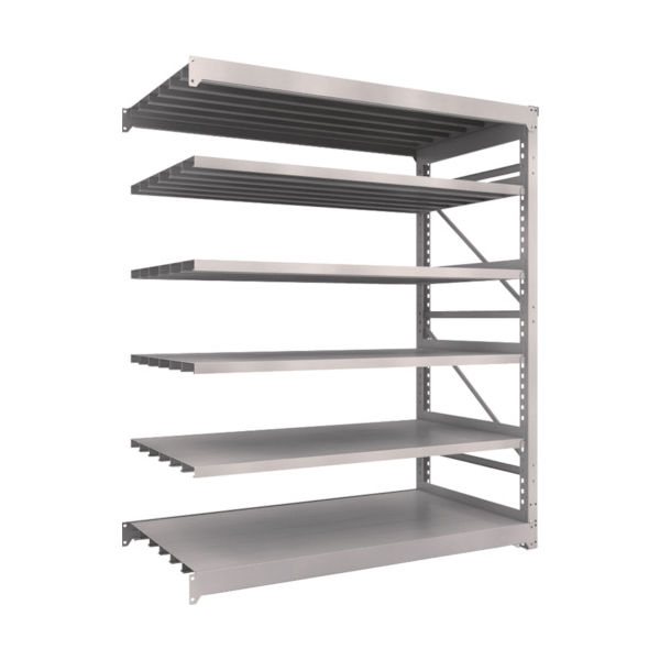 TRUSCO スチール製重量ボルト式棚 M10型 W1800×D900×H2115 6段 連結 ネオグレー M10-7696B NG（直送品）